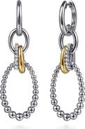 Gabriel & Co. Bujukan White Sapphire Link Drop Earrings