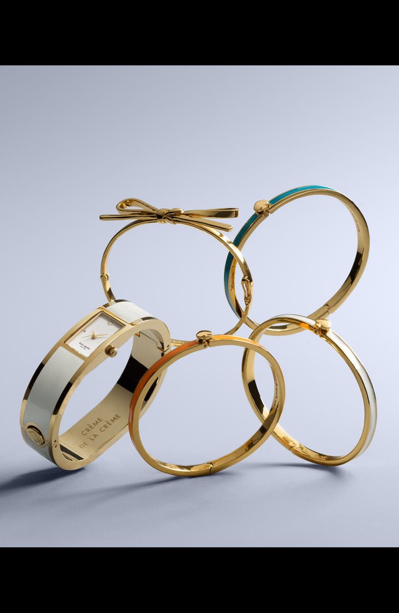 Kate Spade New York 'skinny mini' bow bangle, Alternate, color,