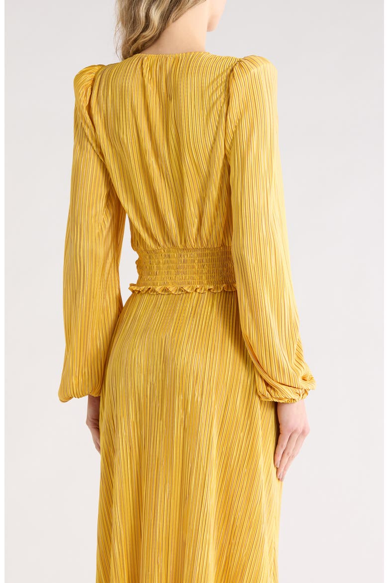Yolande Long Sleeve Ruched Top, Alternate, color, DAISY YELLOW PLEATED