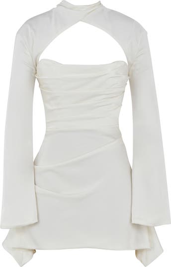 Toira Long Sleeve Satin Corset Minidress
