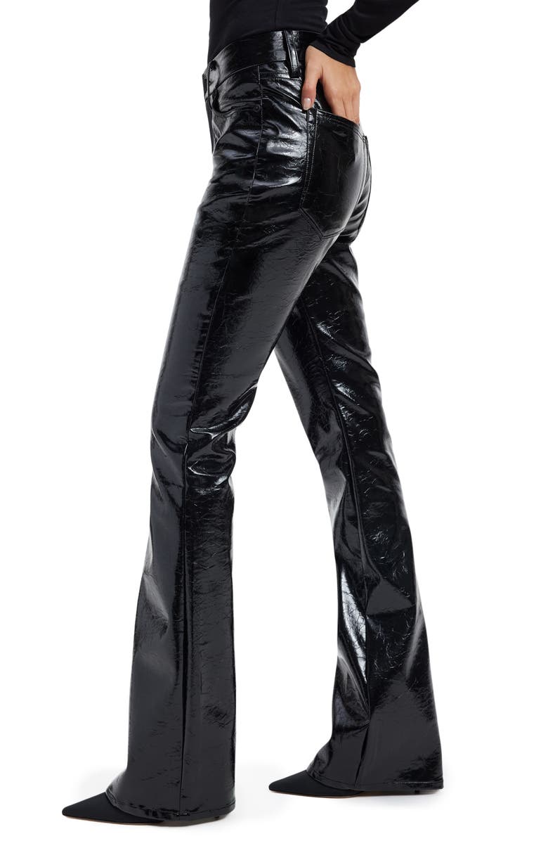 Good American Good Classic Faux Leather Bootcut Pants, Alternate, color, 