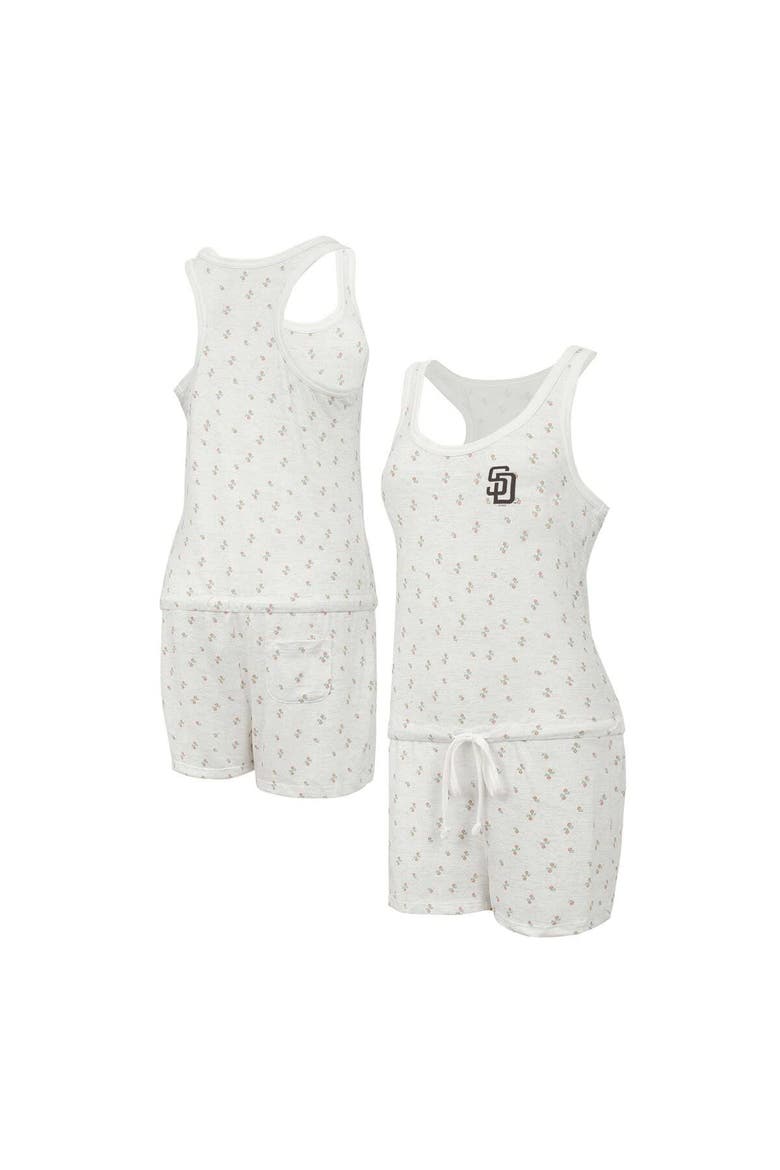 Women's Concepts Sport Cream San Diego Padres Gardner Hacci Knit Romper, Main, color, Cream