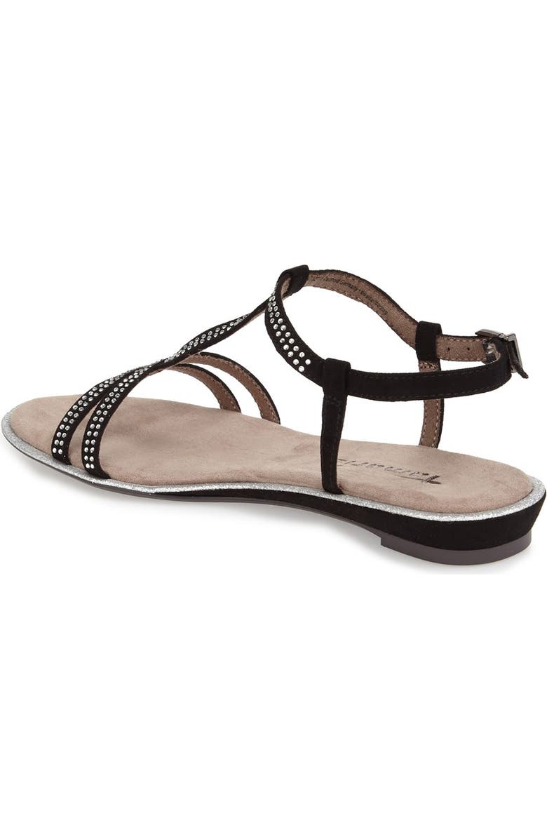 Tamaris 'Ilay' Embellished T-Strap Sandal, Alternate, color,