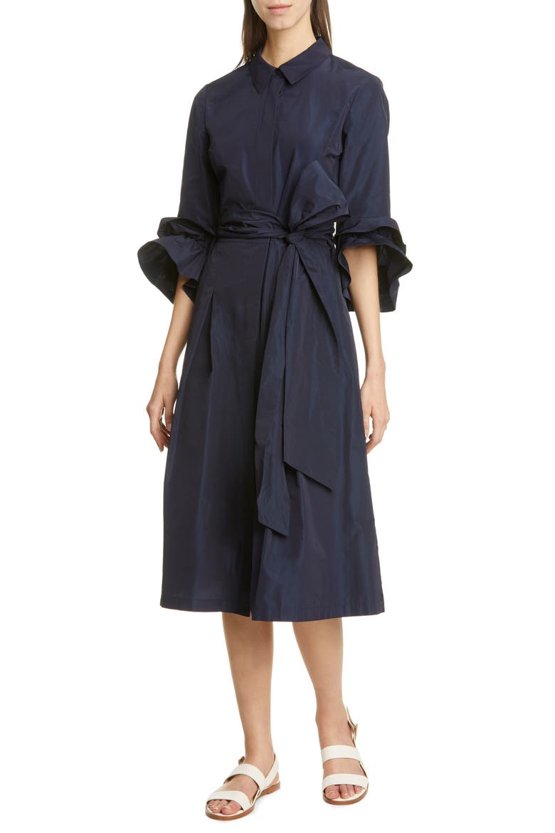 Hughes Midi Shirtdress, Main, color, ADMIRAL BLUE IRIDESCENT