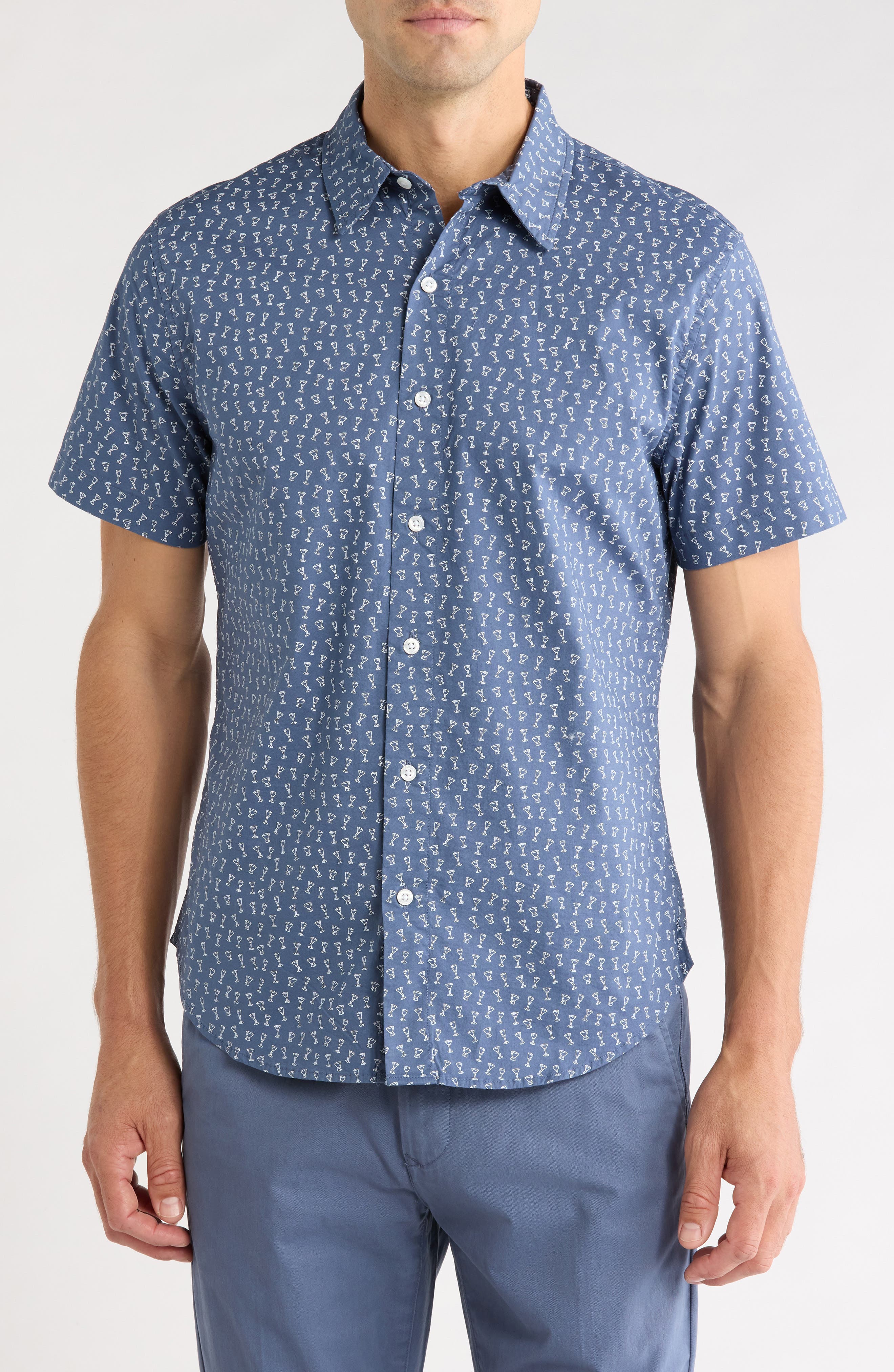 Slim Fit Poplin Button-Up Shirt