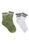 Assorted 2-Pack Classic Nonslip Grip Crew Socks
