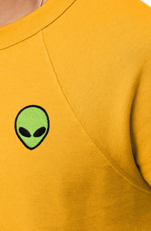 Dalix Alien Fleece Sweatshirt In Gold