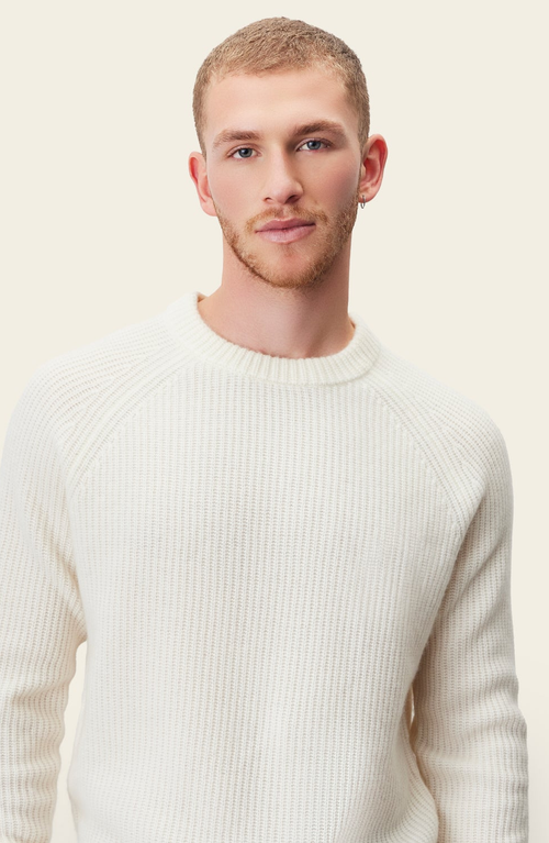 Italic Aidan Chunky Cashmere Crewneck Sweater In Ivory