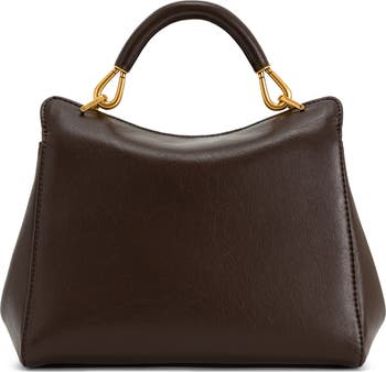Lucia Faux Leather Top Handle Bag