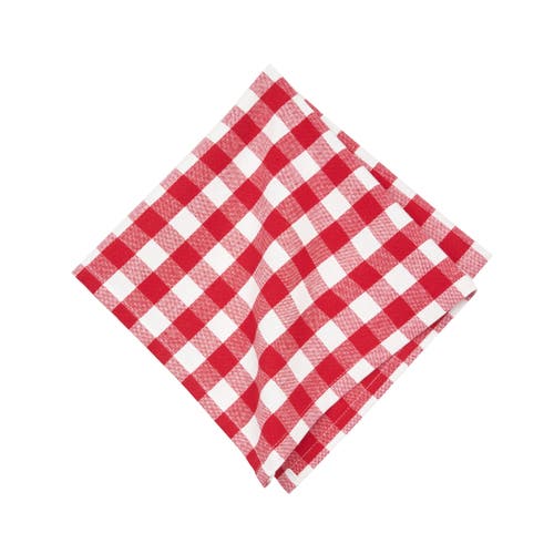 C & F Home C&f Home Ashford Red Cotton Napkin Machine Washable Set Of 6 In Multi