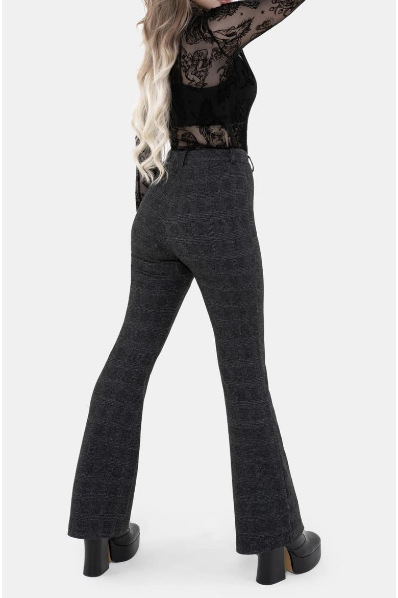 Moura Check Flare Trouser With Charm, Alternate, color, Black