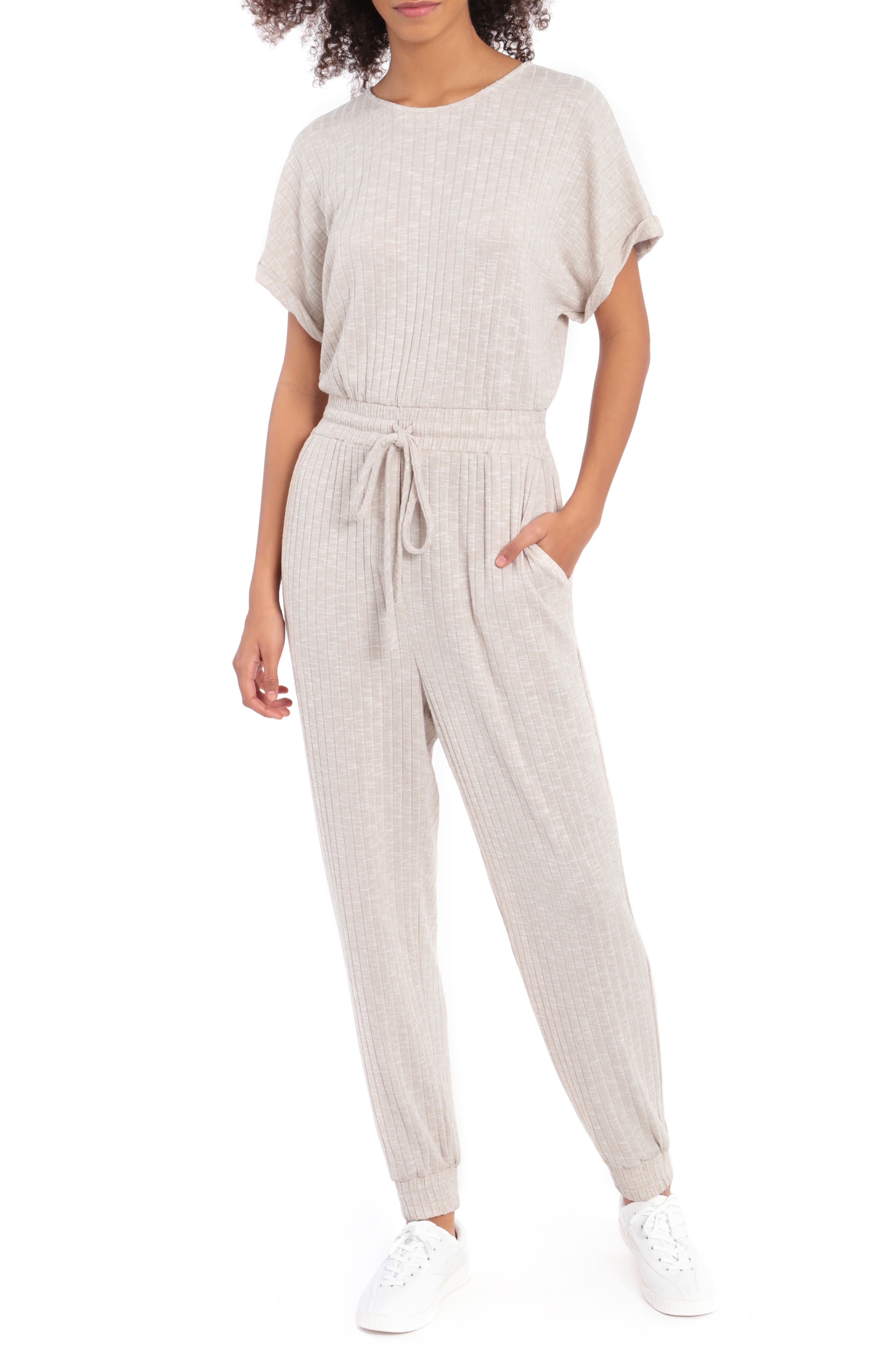 Maggy London Spring Ribbed Short Sleeve Jumpsuit (Women) | Nordstromrack