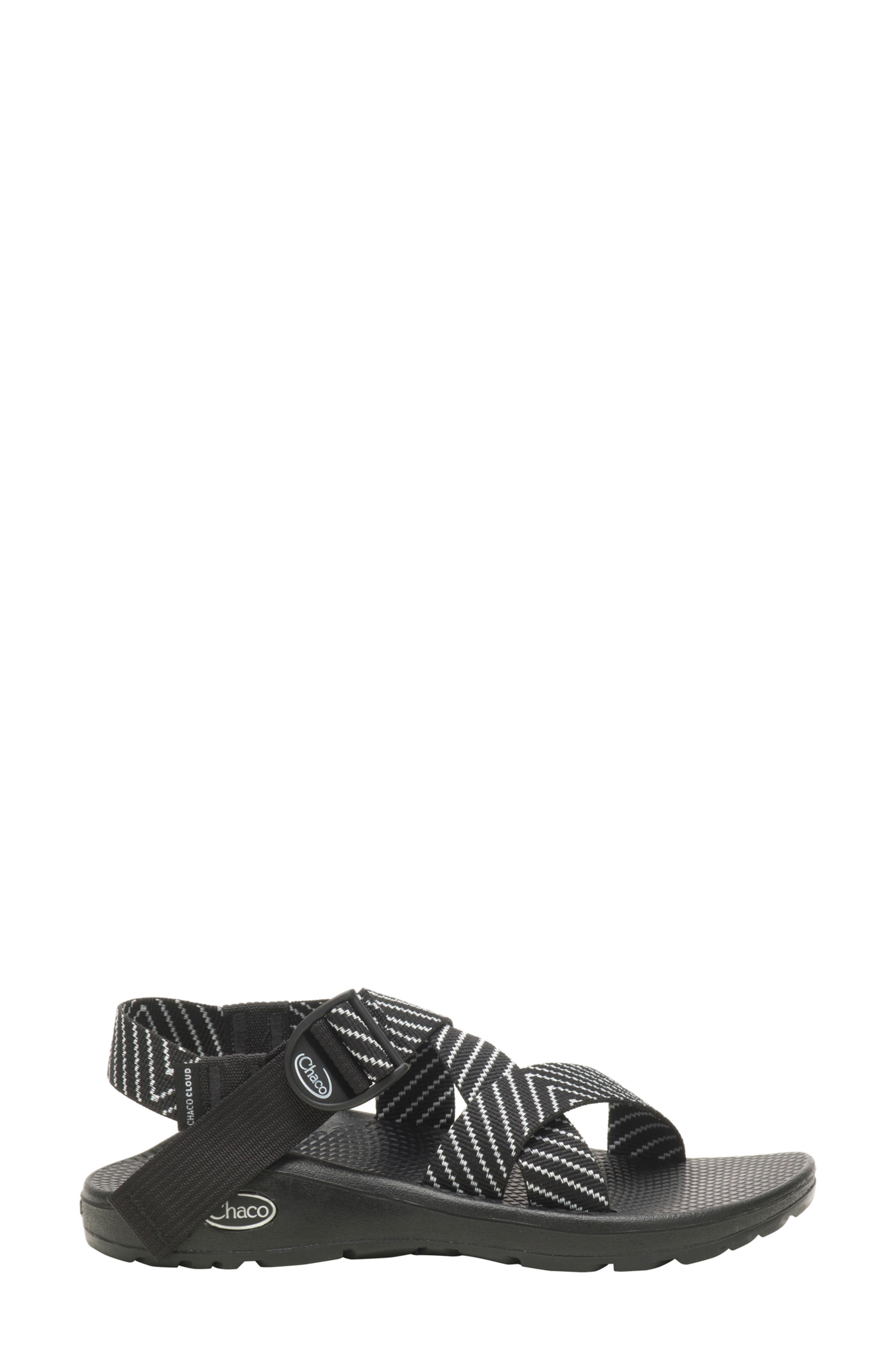 Chaco Mega Z Cloud Sandal, Alternate, color, Vibin Black/ White