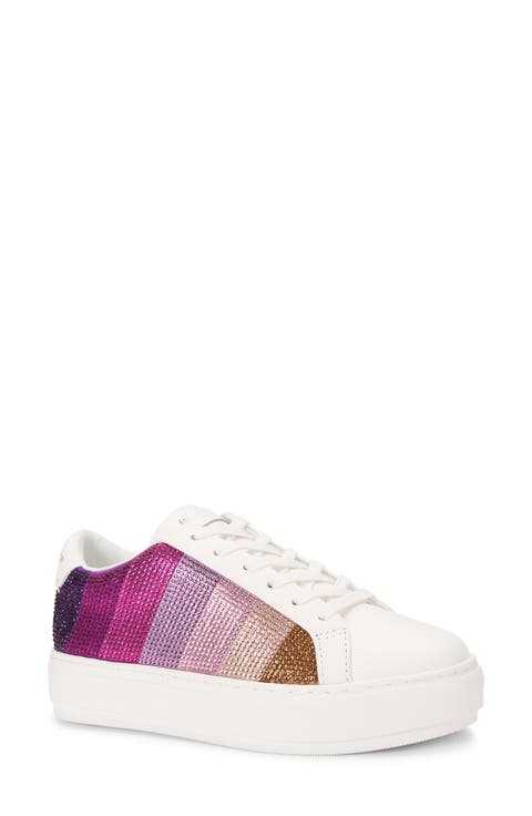 Laney Crystal Rainbow Stripe Sneaker (Women)