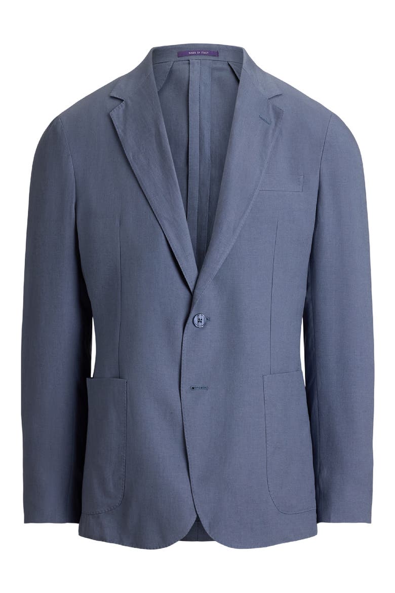 Single Breasted Silk & Linen Sport Coat, Alternate, color, VINTAGE INDIGO