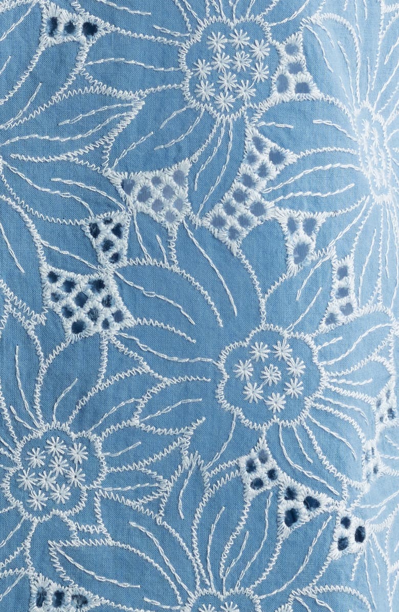 Rails Tyler Embroidered Eyelet Cotton Camp Shirt, Alternate, color, 