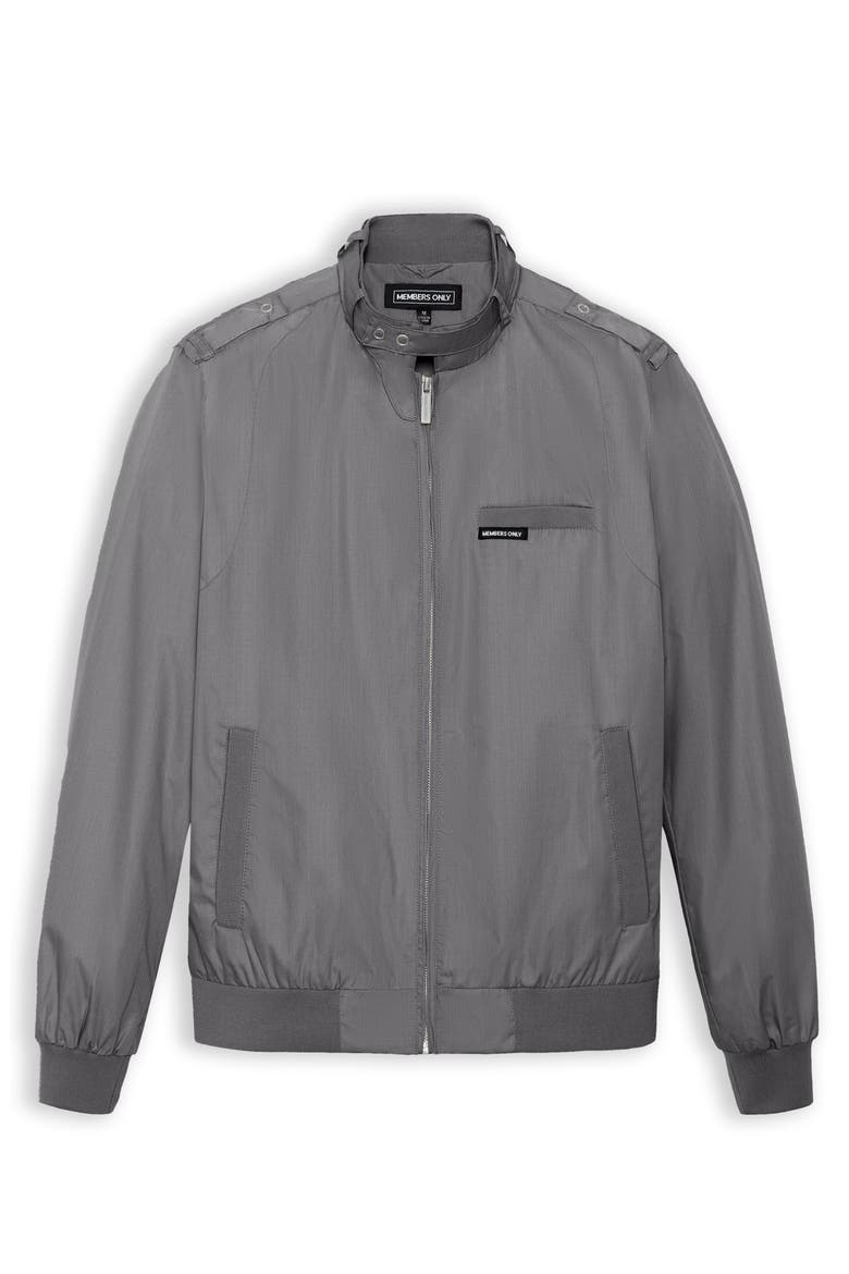 Classic Iconic Racer Jacket, Alternate, color, Grey