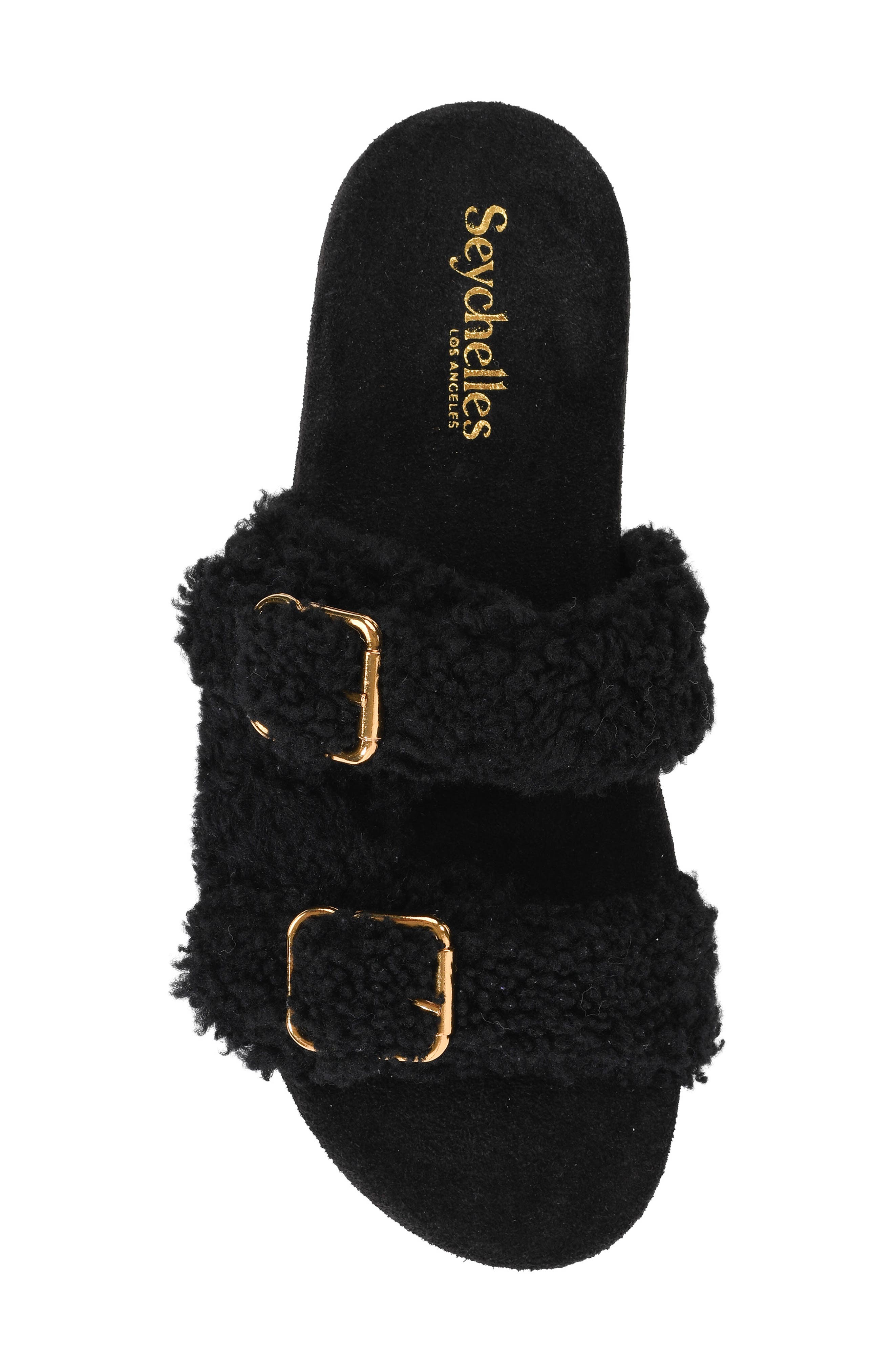 Slumber Party Slide Sandal, Alternate, color, BLACK