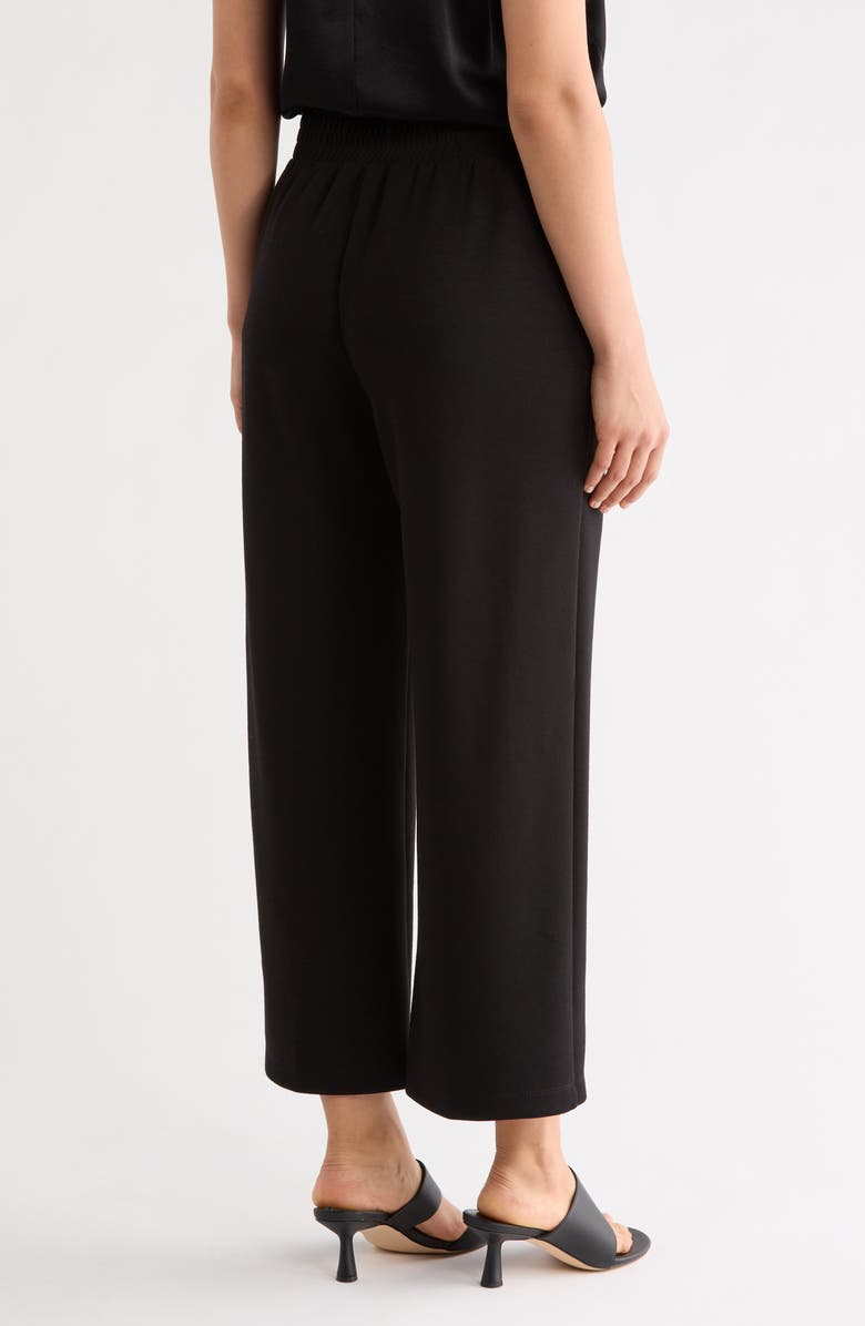 NORDSTROM RACK Scuba Crop Wide Leg Pants, Alternate, color, Black