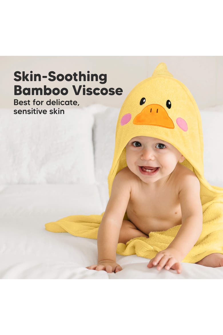 2-Pack Cuddle Baby Hooded Towel, Alternate, color, Duck