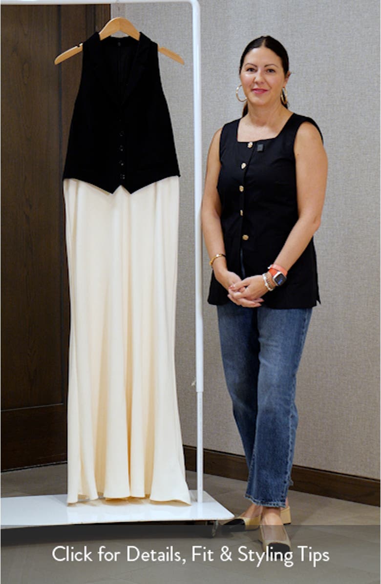 Sleeveless Charmeuse Gown, sales video thumbnail