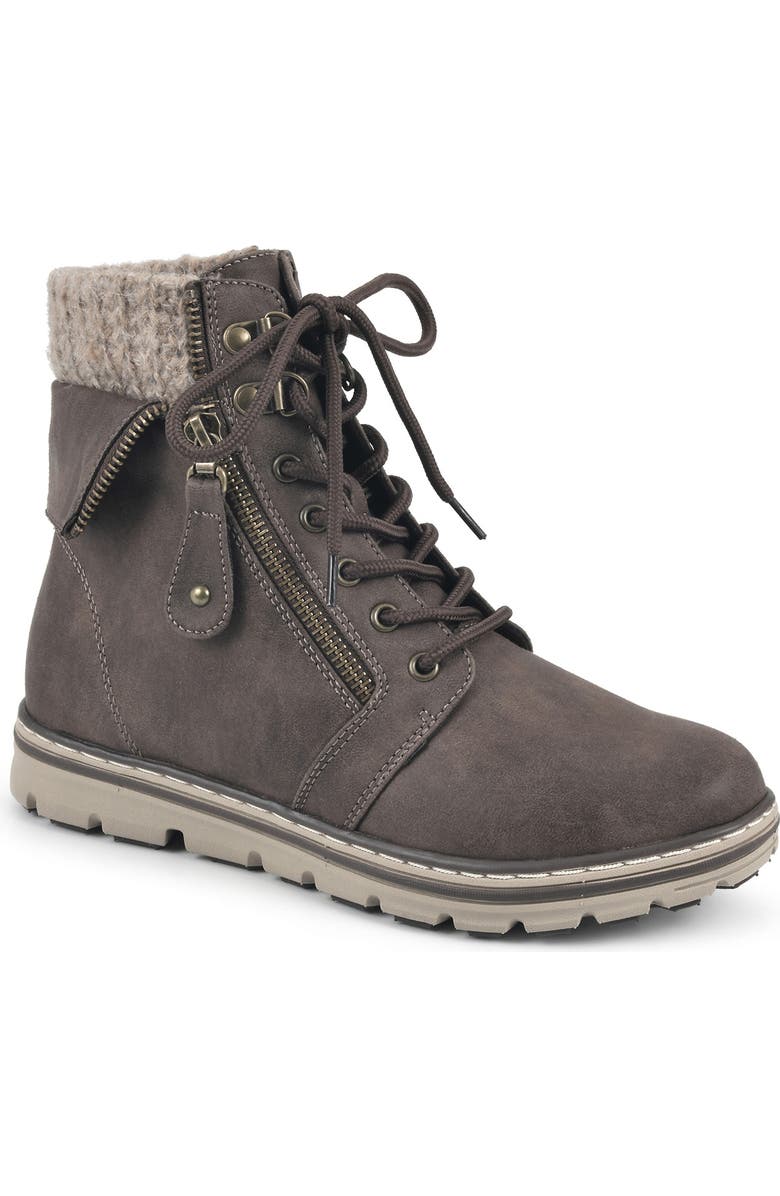 CLIFFS BY WHITE MOUNTAIN Kaylee Boot, Main, color, Stone/ Fabric/ Sweater