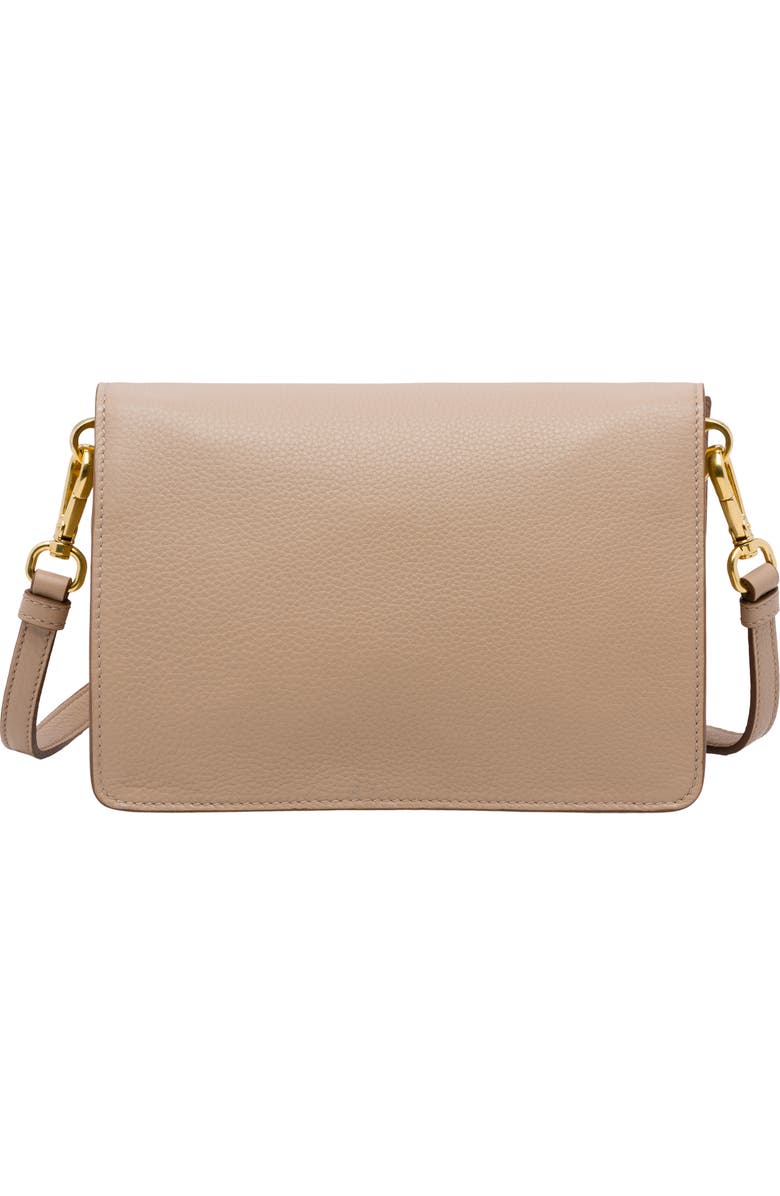 Prada Vitello Daino Double Compartment Leather Shoulder Bag, Alternate, color,