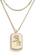 WEAR by Erin Andrews x Baublebar Chicago White Sox Dog Tag Necklace