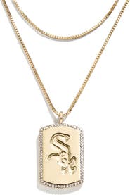 WEAR by Erin Andrews x Baublebar Chicago White Sox Dog Tag Necklace
