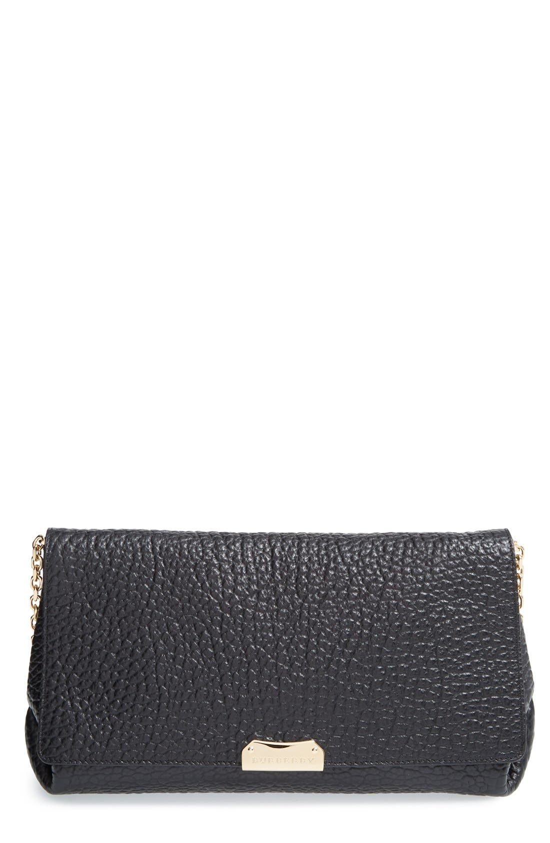 Burberry 'Medium Mildenhall' Signature Grain Leather Convertible Crossbody Bag, Main, color, 