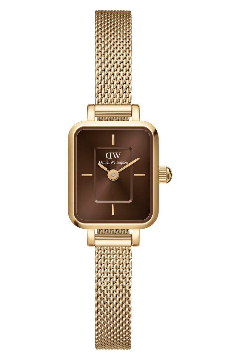 Quadro Mini Bracelet Watch, 15mm x 18mm, Main, color, GOLD