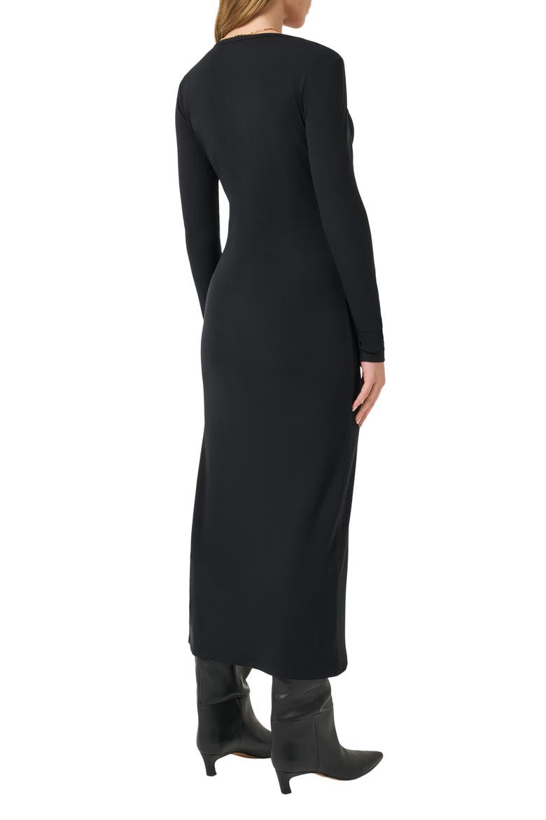 Cloud Rib Uptown Maxi Dress, Alternate, color, BLACK