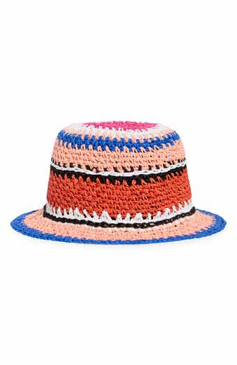 sunny stripe straw cloche