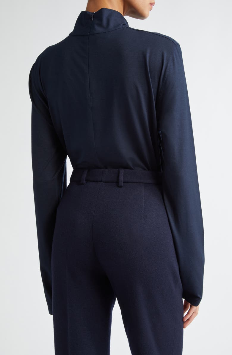 Akris punto Fitted Mock Neck Stretch Modal Knit Top, Alternate, color,