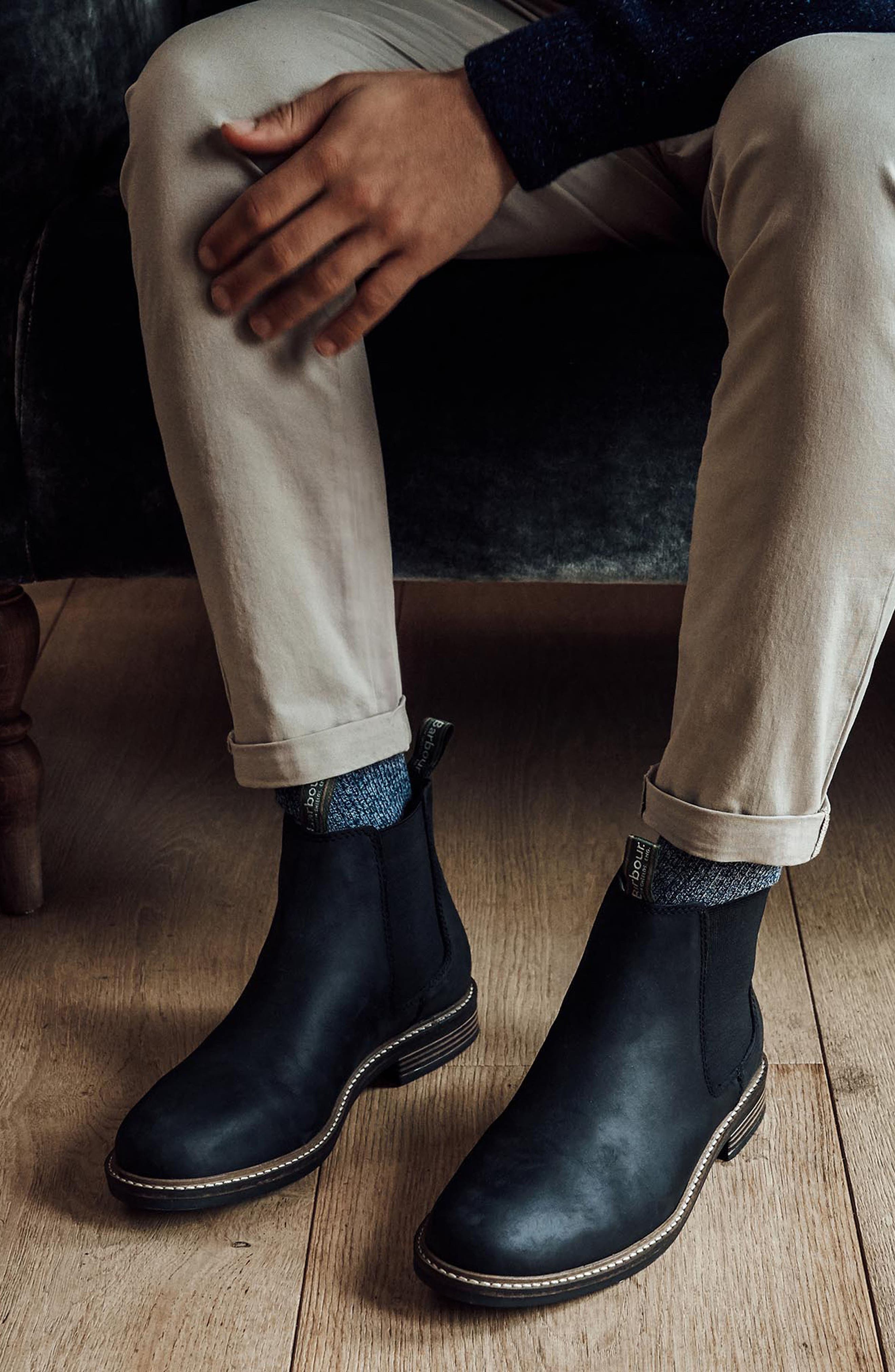 Barbour Farsley Chelsea Boot, Alternate, color, Black