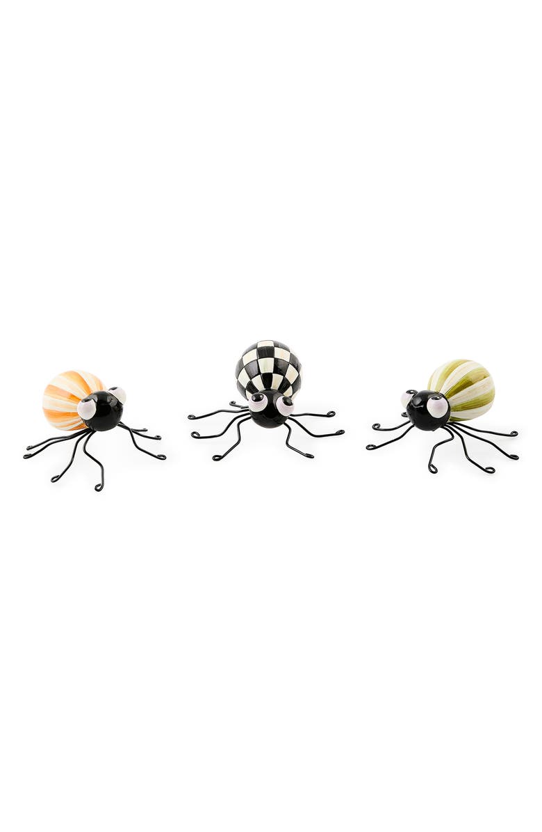 MACKENZIE CHILDS Set of 3 Fergal's Friend Spiders, Main, color, Black