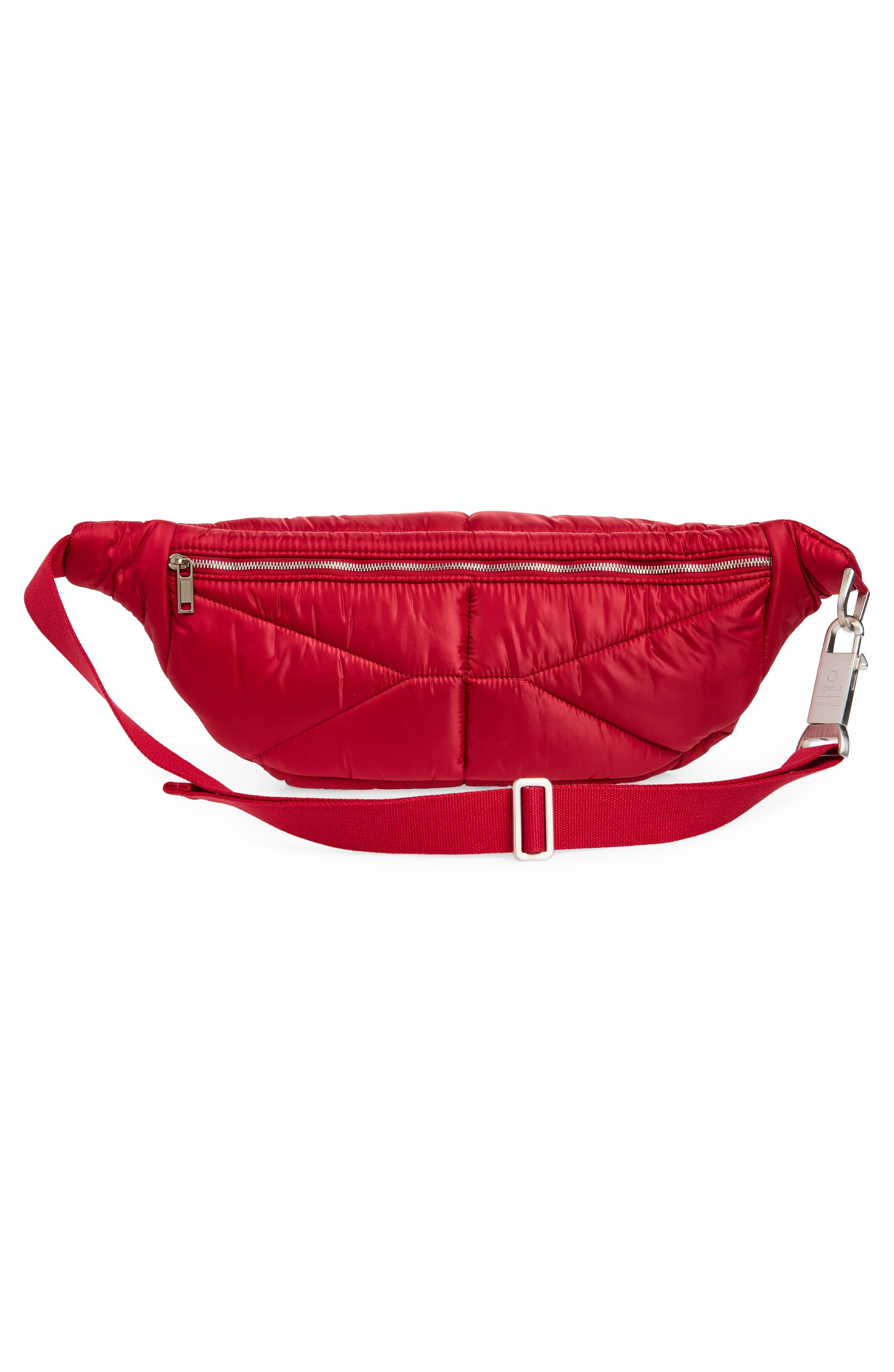 Moncler x Rick Owens Quilted Belt Bag, Alternate, color, 438-Red