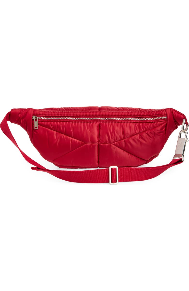 Moncler x Rick Owens Quilted Belt Bag, Alternate, color, 438-Red