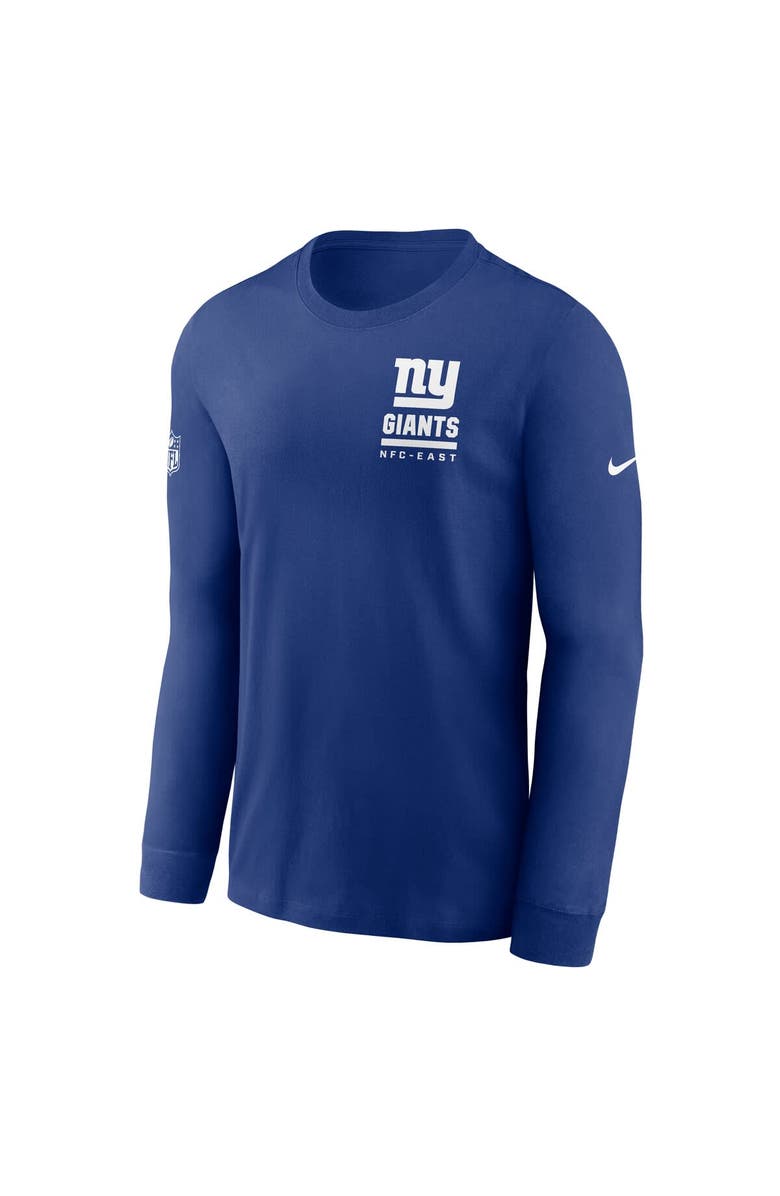 Nike Men's Nike Royal New York Giants Sideline Performance Long Sleeve T-Shirt, Alternate, color, Royal