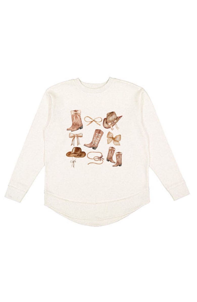 Sweet Wink Cowgirl Cutie Women's Sweatshirt, Main, color, Natural