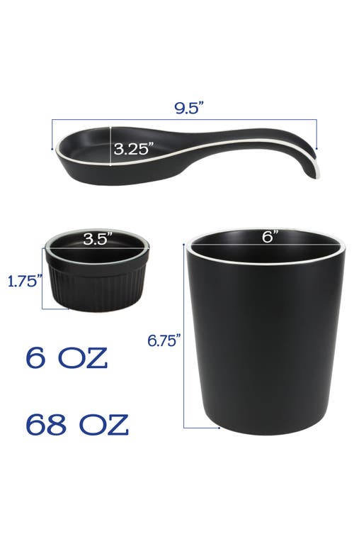 Bia Cordon Bleu 6-piece Ceramic Counter Top Set In Black
