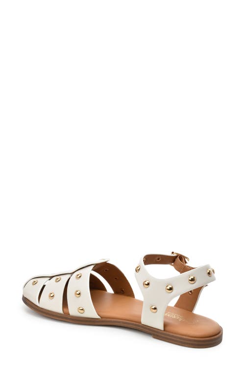 Catherine Catherine Malandrino Studded Fisherman Sandal In Bone