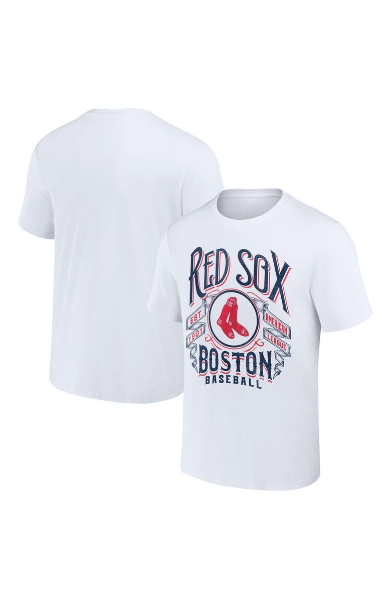 Darius Rucker Collection by Fanatics Men's Darius Rucker Collection by Fanatics White Boston Red Sox Distressed Rock T-Shirt, Main, color, 
