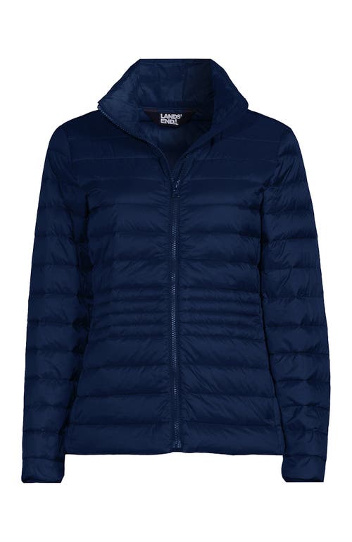Lands' End Wanderweight Ultralight Packable Down Jacket In Deep Sea Navy