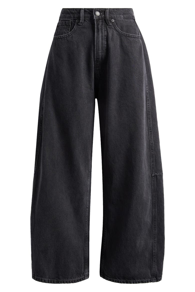 Good Extreme Super High Waist Barrel Jeans, Main, color, BLACK373