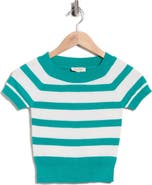 Jessica Simpson Kids' Stripe Short Sleeve Sweater