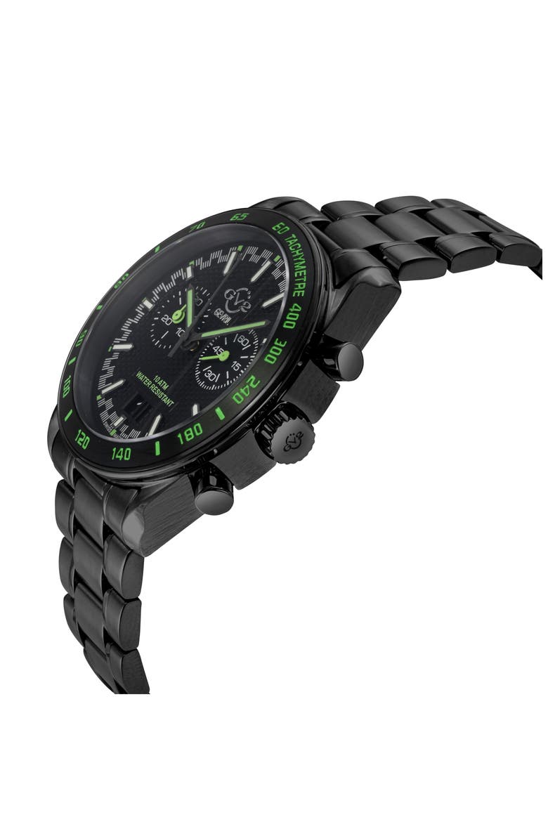 Freccia Stainless Steel Swiss Quartz Bracelet Watch, 42mm, Alternate, color, BLACK