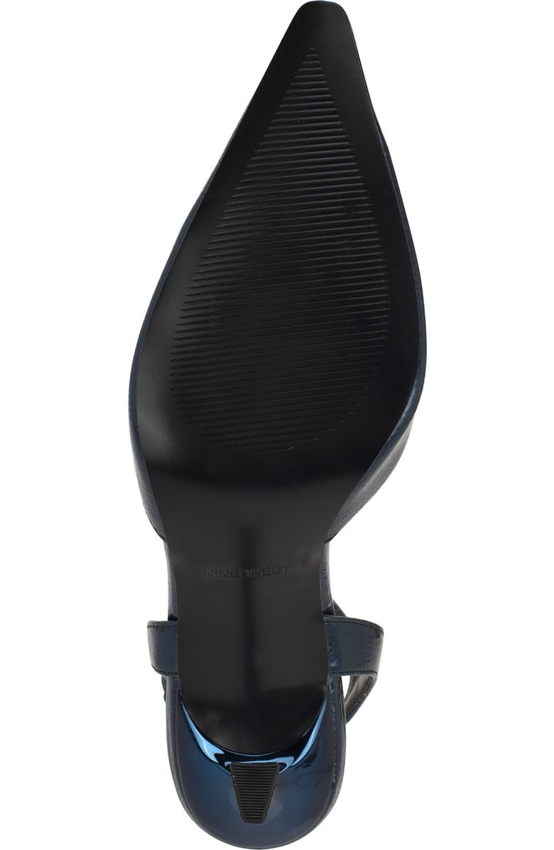 Nine West Kellie Ankle Strap Pointed Toe Pump, Alternate, color, Teal