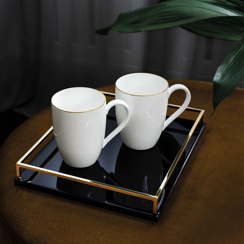 Villeroy & Boch Anmut Gold Mug In White