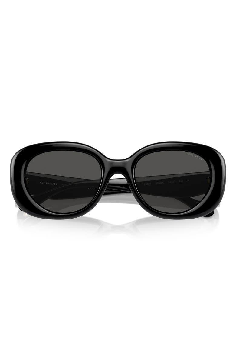 COACH 53mm Round Sunglasses, Alternate, color,